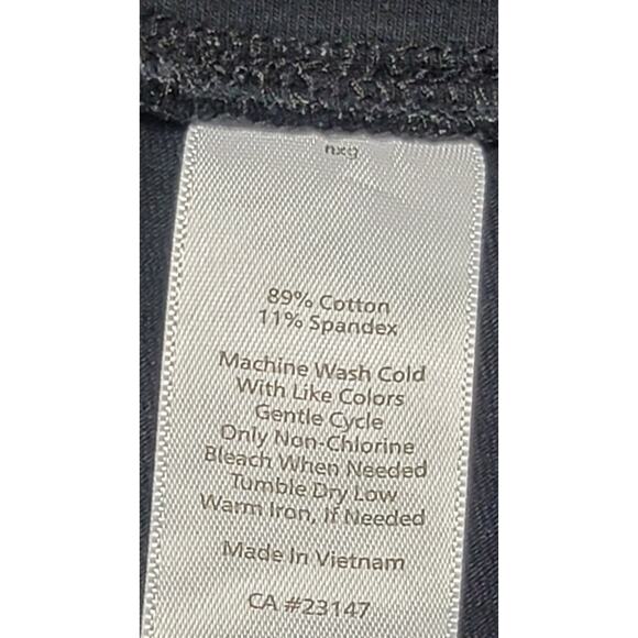 Talbots Black Flat Front Tapered Leggings Large Lightweight Soft Stretch Pull On - Picture 4 of 6